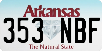 AR license plate 353NBF