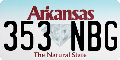 AR license plate 353NBG