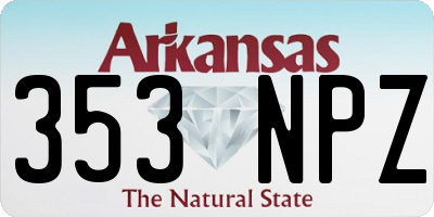 AR license plate 353NPZ
