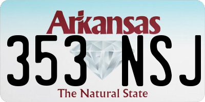 AR license plate 353NSJ
