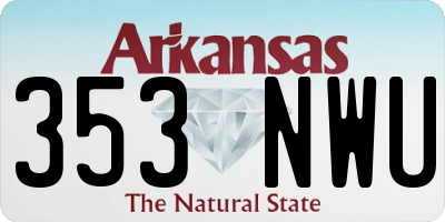 AR license plate 353NWU