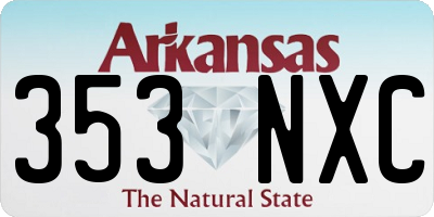 AR license plate 353NXC
