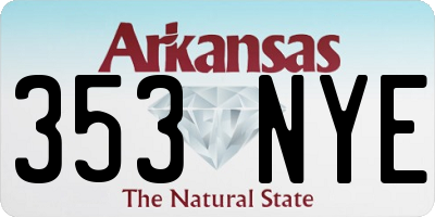AR license plate 353NYE