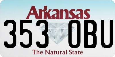AR license plate 353OBU