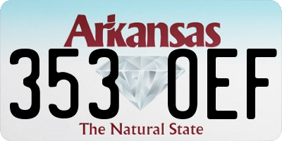 AR license plate 353OEF