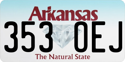 AR license plate 353OEJ