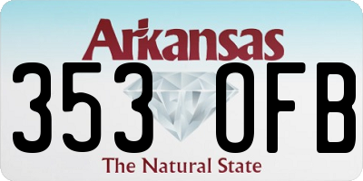 AR license plate 353OFB