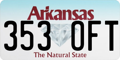 AR license plate 353OFT