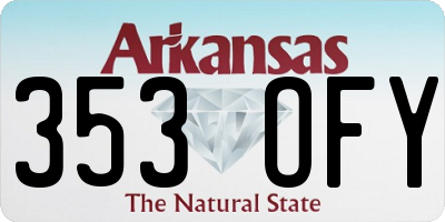 AR license plate 353OFY