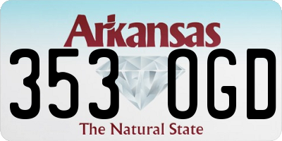AR license plate 353OGD