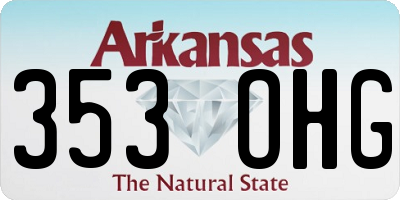 AR license plate 353OHG