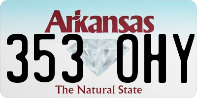 AR license plate 353OHY