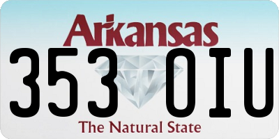 AR license plate 353OIU