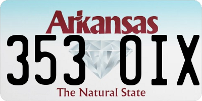 AR license plate 353OIX