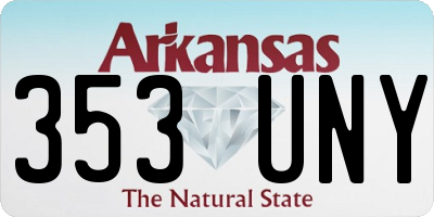 AR license plate 353UNY