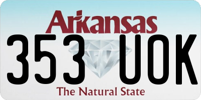 AR license plate 353UOK