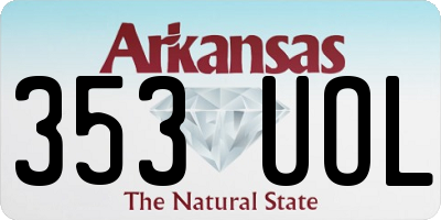 AR license plate 353UOL
