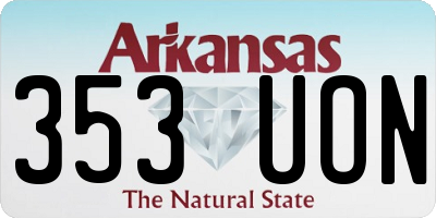 AR license plate 353UON
