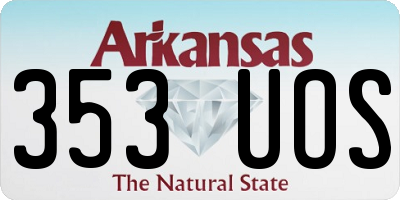 AR license plate 353UOS