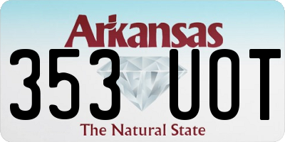 AR license plate 353UOT