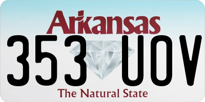 AR license plate 353UOV