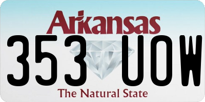 AR license plate 353UOW