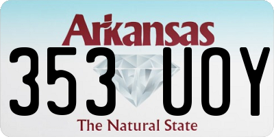 AR license plate 353UOY