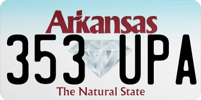 AR license plate 353UPA