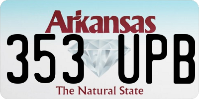AR license plate 353UPB