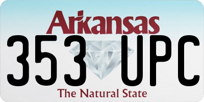 AR license plate 353UPC