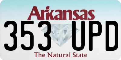 AR license plate 353UPD