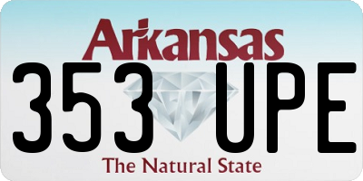 AR license plate 353UPE