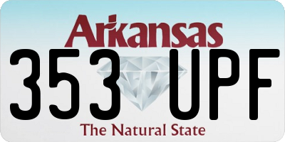 AR license plate 353UPF