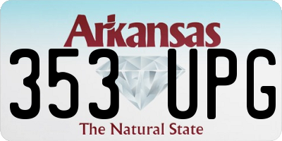 AR license plate 353UPG