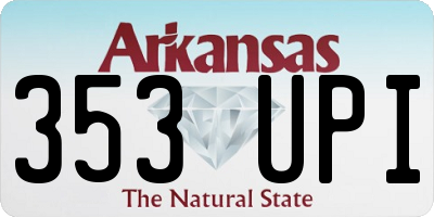 AR license plate 353UPI