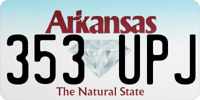 AR license plate 353UPJ