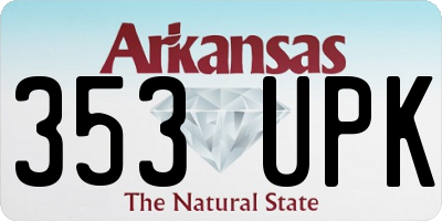 AR license plate 353UPK