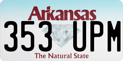 AR license plate 353UPM