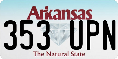 AR license plate 353UPN