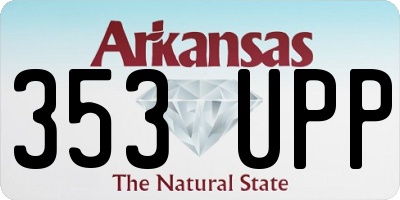 AR license plate 353UPP