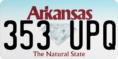 AR license plate 353UPQ