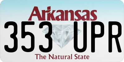 AR license plate 353UPR