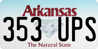 AR license plate 353UPS