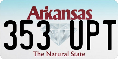 AR license plate 353UPT