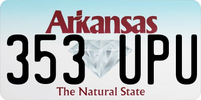 AR license plate 353UPU