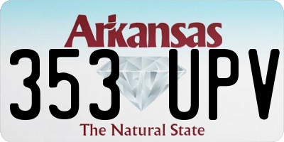 AR license plate 353UPV