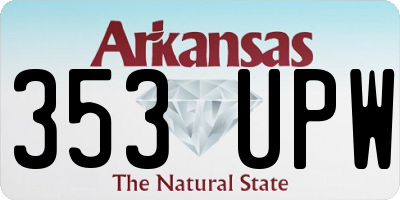 AR license plate 353UPW