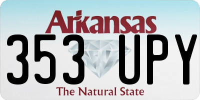 AR license plate 353UPY