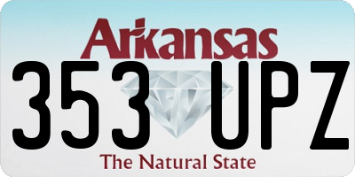 AR license plate 353UPZ