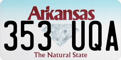 AR license plate 353UQA